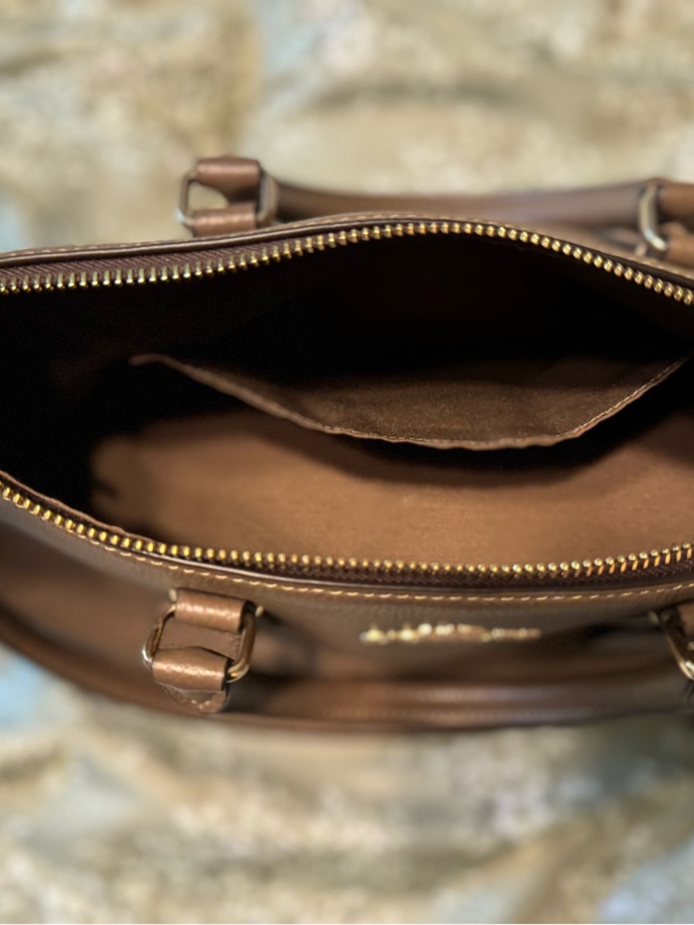 Coach Brown Pebbled Leather Doctor Satchel - Picture 6 of 8